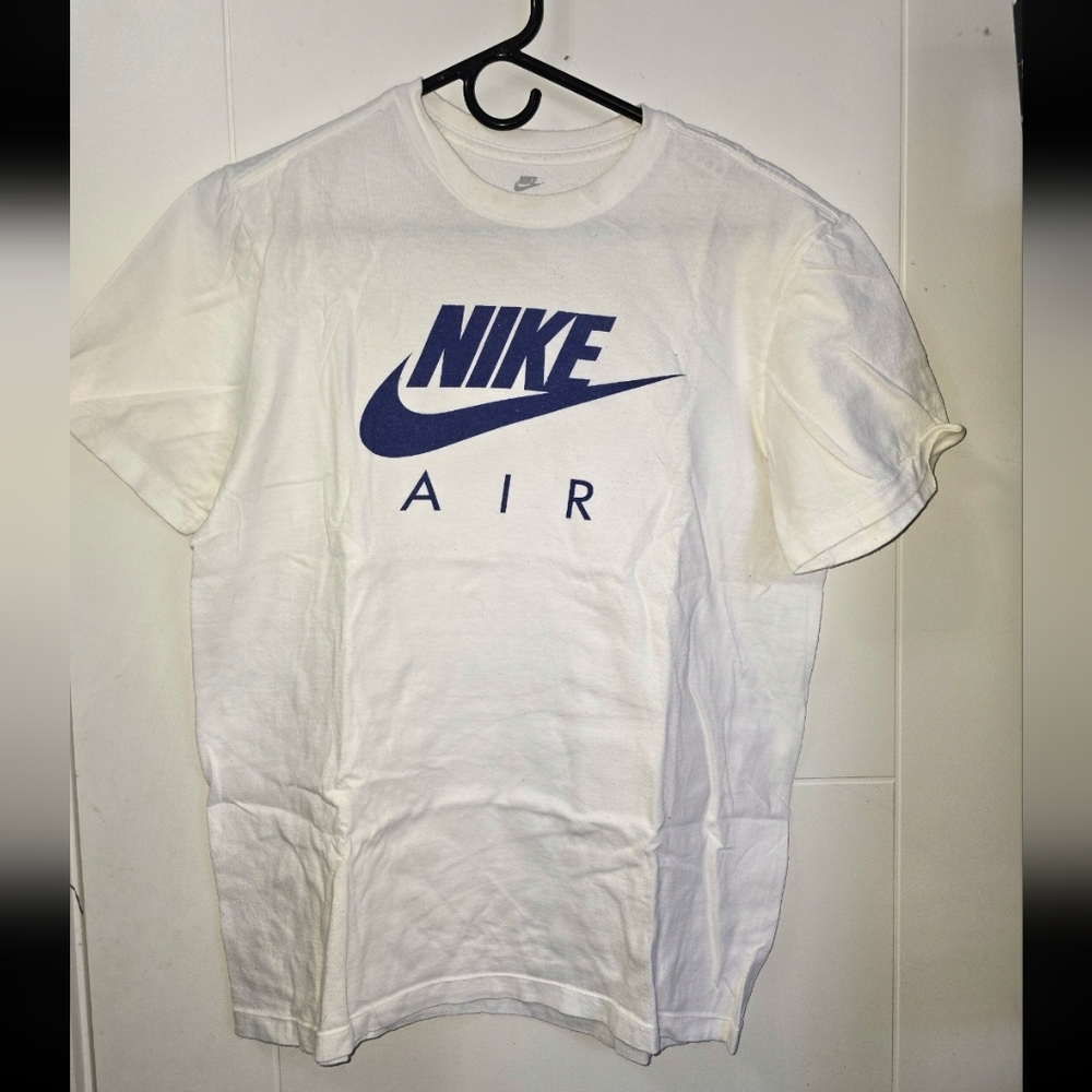 Nike Air White and Blue Short Sleeve Tee Sz M